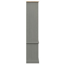 Vidaxl Glass Display Cabinet Vigo Grey 85X35X170 Cm Solid Wood Pine - thumbnail 6