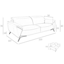 Angel Cerda Elegant 3-Seater Sofa In Taupe Leather For Modern Homes - thumbnail 7