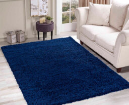 Desire Rugs Plain Living Room Shaggy Area Rugs Navy 200X290 Cm - thumbnail 5