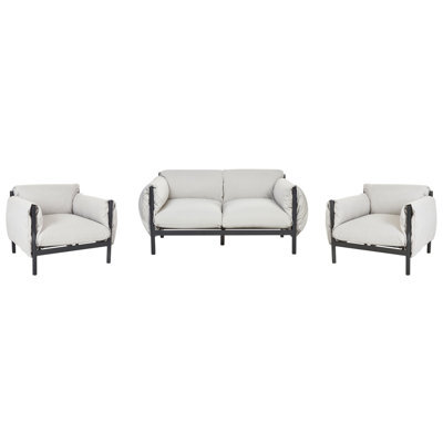 Beliani Esperia 4 Seater Garden Sofa Set Grey Metal - image 1