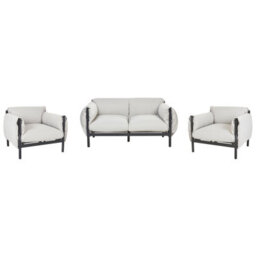 Beliani Esperia 4 Seater Garden Sofa Set Grey Metal