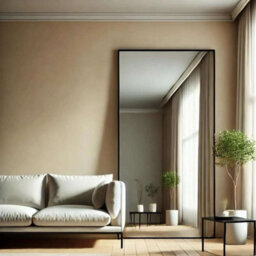 Jōbū Jobu Home - Takara, Full Length Leaner Black Metal Rectangle Mirror - 180Cm X 90Cm - thumbnail 2