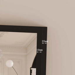 Jōbū Jobu Home - Takara, Full Length Leaner Black Metal Rectangle Mirror - 180Cm X 90Cm - thumbnail 4