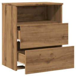 Berkfield Bedside Cabinet Artisan Oak 50X32X60Cm Engineered Wood - thumbnail 8