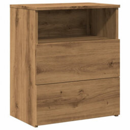 Berkfield Bedside Cabinet Artisan Oak 50X32X60Cm Engineered Wood - thumbnail 2