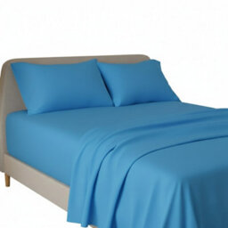 Flannelette Flat Sheet Soft Brushed Cotton Bedding For Warmth Comfort Blue - thumbnail 2