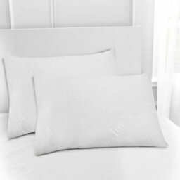 Oxford Homeware Bed Wedge Pillow Memory Foam Pack Of 2 Bamboo Back Support Pillow For Anti Snore & Neck Pain Relief Pillow 40X70Cm - thumbnail 1