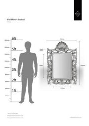 Orsina Giordano Wall Mirror, Silver, Glass - thumbnail 2