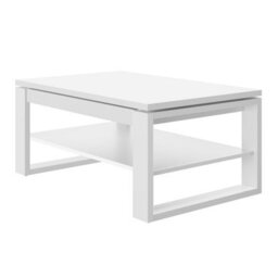 Heze Furniture Nuo Lift Top Coffee Table Contemporary Style - White Matt - thumbnail 3