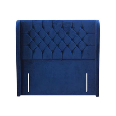 Divan Base Direct Slumberdream Wisdom Wing Floor Standing Headboard 4Ft Small Double - Plush Marine