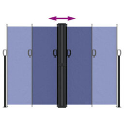 Berkfield Retractable Side Awning Blue 180X1000 Cm - thumbnail 5