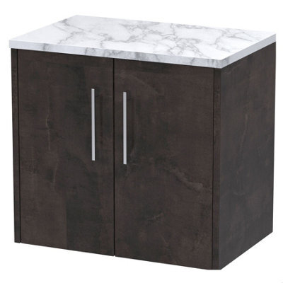 Balterley Winshill Contemporary 2 Door Wall Hung Vanity Unit With Laminate Worktop, 600mm - image 1