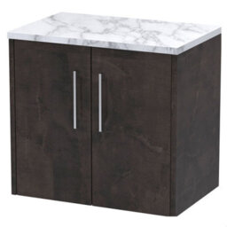 Balterley Winshill Contemporary 2 Door Wall Hung Vanity Unit With Laminate Worktop, 600mm - thumbnail 1