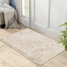 Ameha Cream Bedroom Rug 60X110 Cm - Area Rugs For Living Room Plush Carpet Modern Soft Shaggy Pile Faux Fur Rug For Home - thumbnail 4