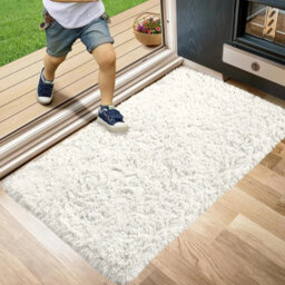 Ameha Cream Bedroom Rug 60X110 Cm - Area Rugs For Living Room Plush Carpet Modern Soft Shaggy Pile Faux Fur Rug For Home - thumbnail 9