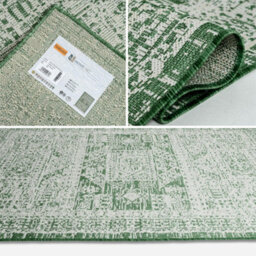 Homeart Outdoor Indoor Rug, Easy Clean, Uv Weather Resistant Rug For Patio, Gardenvintage Green, Cream,120X170Cm - thumbnail 5