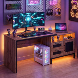 Gainoom 71-Inch Executive Desk Large Wooden Computer Table Farmhouse Style Workstation Business Furniture - thumbnail 8
