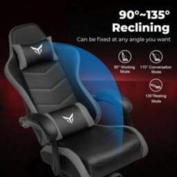 Gtplayer Gaming Chair, Heavy Duty Computer Chairs With Linkage Armrest And Lumbar Support, Ergonomic Office Chair, Grey - thumbnail 6