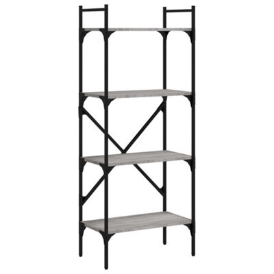 Berkfield Durable Bookcase 4-Tier Grey Sonoma 56X31.5X138.5 Cm Engineered Wood - image 1