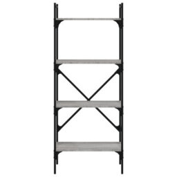 Berkfield Durable Bookcase 4-Tier Grey Sonoma 56X31.5X138.5 Cm Engineered Wood - thumbnail 4