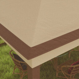 Outsunny Garden Folding Tent Heavy Duty Pop Up Gazebo For Party Khaki - thumbnail 8