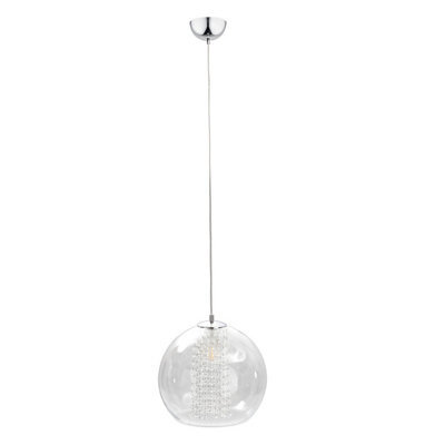 Luminosa Lighting Luminosa Loom Dome Pendant Ceiling Light Silver, 30Cm, 1X E27