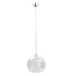 Luminosa Lighting Luminosa Loom Dome Pendant Ceiling Light Silver, 30Cm, 1X E27