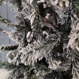 Samuel Alexander 8Ft Indoor Flocked Pvc Christmas Tree Arch With Snow Tips And Flat Top - thumbnail 8