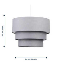First Choice Lighting Pair Of Dark Grey 3 Tier Ceiling Light Shades - thumbnail 9