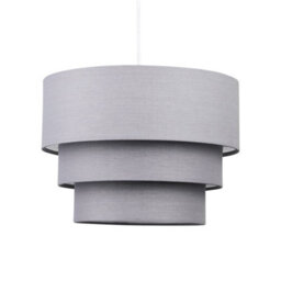 First Choice Lighting Pair Of Dark Grey 3 Tier Ceiling Light Shades - thumbnail 3