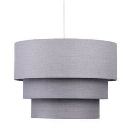 First Choice Lighting Pair Of Dark Grey 3 Tier Ceiling Light Shades - thumbnail 2