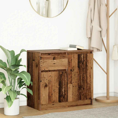 Berkfield Sideboard With Drawer Old Wood 71X35X65 Cm Engineered Wood - image 1