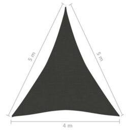 Berkfield Sunshade Sail 160 G/m2 Anthracite 4X5X5 M Hdpe - thumbnail 6