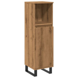 Berkfield Bathroom Cabinet Artisan Oak 30X30X100 Cm Engineered Wood - thumbnail 2