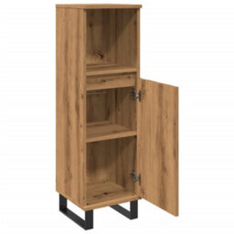 Berkfield Bathroom Cabinet Artisan Oak 30X30X100 Cm Engineered Wood - thumbnail 7