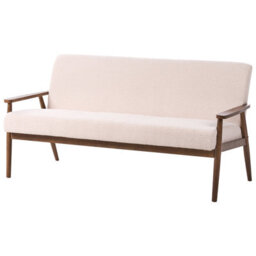 Beliani Sofa 3 Seater Esrum Boucle Dark Brown/ Beige - thumbnail 5