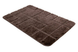 RugsX Bathroom Rug Supreme Lines, Non-Slip, Soft - Brown 60X100 Cm - thumbnail 2