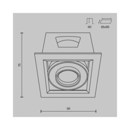 Luminosa Lighting Luminosa Metal Modern Recessed Downlight Black 3000K 650Lm - thumbnail 2