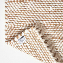 Homescapes Horizon Neutral Chevron Hemp Chindi Rug, 120 X 170 Cm - thumbnail 5