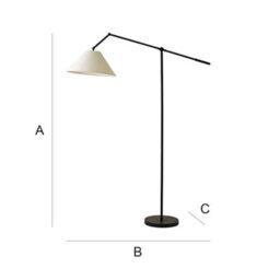 Valuelights Layla Black Adjustable Floor Lamp With Linen Shade - thumbnail 7