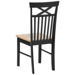 Beliani Set Of 2 Dining Chairs Black And Light Wood - Traditional Scandinavian Style Comfortable Ergonomic Seating - thumbnail 6
