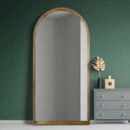 Mirroroutlet The Naturalis Solid Oak Framed Arched Leaner Wall Mirror 200Cm X 100Cm - thumbnail 1