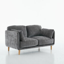 Velvet Upholstered Loveseat, Luxury Modern 2 Seater Sofa - thumbnail 1