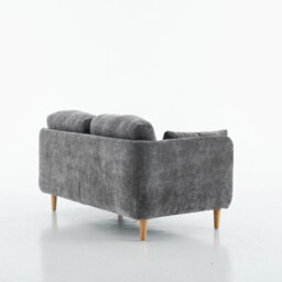 Velvet Upholstered Loveseat, Luxury Modern 2 Seater Sofa - thumbnail 5