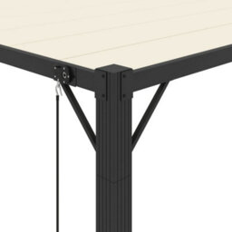 Berkfield Modern Gazebo With Louvered Roof 3X4 M Cream Fabric And Aluminium - thumbnail 7