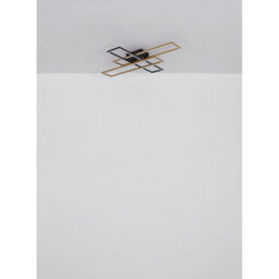 Luminosa Lighting Luminosa Dakari 80X60Cm Integrated Led Semi Flush Ceiling Light Matt Black, Gold 3X Led 3000K - thumbnail 6