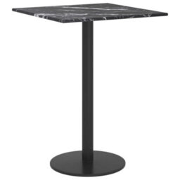 Berkfield Table Top Black 30X30 Cm 6 mm Tempered Glass With Marble Design - thumbnail 4