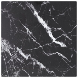 Berkfield Table Top Black 30X30 Cm 6 mm Tempered Glass With Marble Design - thumbnail 1