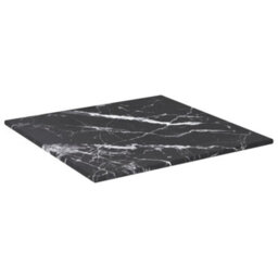 Berkfield Table Top Black 30X30 Cm 6 mm Tempered Glass With Marble Design - thumbnail 2