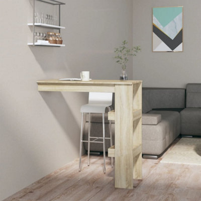 Vidaxl Wall Bar Table Sonoma Oak 102X45X103.5 Cm Engineered Wood - image 1